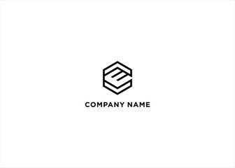 Letter E logo icon design template elements