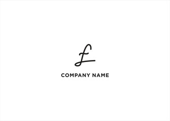 Letter LF logo design vector template