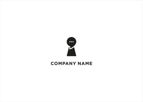 Lock Chat Logo Template Design
