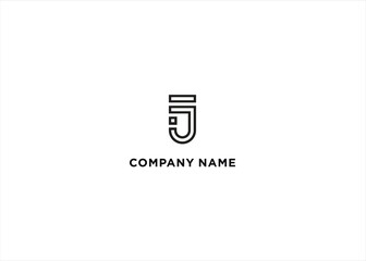 Fototapeta premium Initial FJ Logo Design Vector