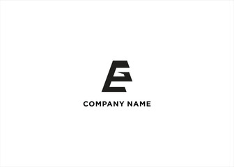 Initial Letter Logo Ge Eg Logo Stock Vector