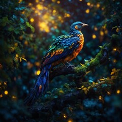 Obraz premium Peacock Presence in the Park