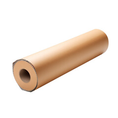 Blank cardboard mailing tube isolated on transparent background, png