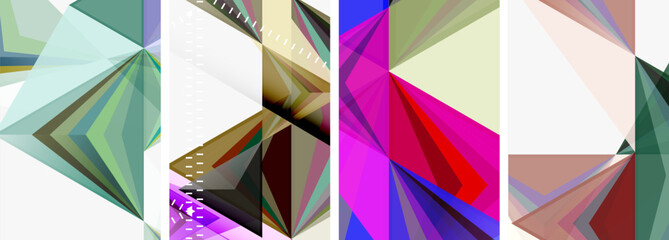 Triangle blend geometric concept poster designs for wallpaper, business card, cover, poster, banner, brochure, header, website