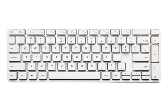  Magnificent QWERTY Keyboard isolated on white background
