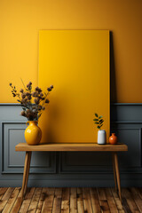 Yellow minimalist poster