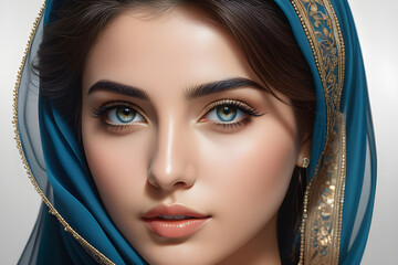 portrait of a stunning turkish young woman