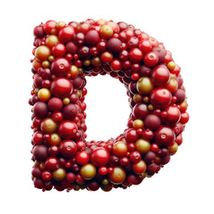Isolated 3D Letter on a Clear PNG Canvas Generative AI