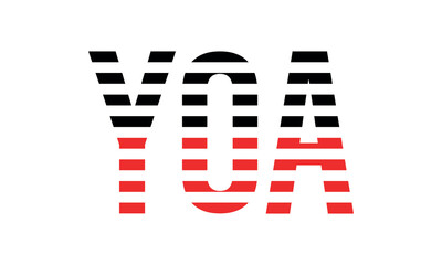 YOA three initial letter iconic line negative space minimal logo design vector template. monogram, abstract, wordmark, business, typography, minimalist, brand, company, flat, modern, unique, simple