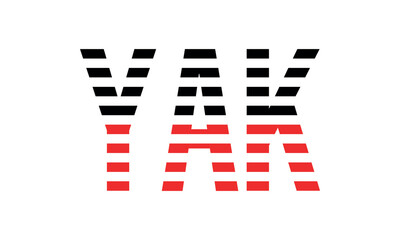 YAK three initial letter iconic line negative space minimal logo design vector template. monogram, abstract, wordmark, business, typography, minimalist, brand, company, flat, modern, unique, simple