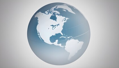 Obraz premium Abstract globe focusing on North America illustration.