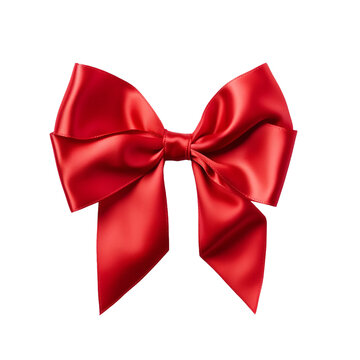 Beautiful Red Bow isolated on white background

