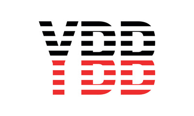 YBB three initial letter iconic line negative space minimal logo design vector template. monogram, abstract, wordmark, business, typography, minimalist, brand, company, flat, modern, unique, simple