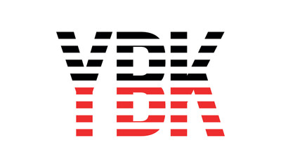 YBK three initial letter iconic line negative space minimal logo design vector template. monogram, abstract, wordmark, business, typography, minimalist, brand, company, flat, modern, unique, simple