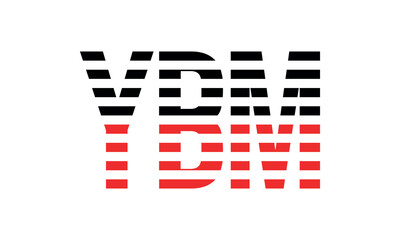 YBM three initial letter iconic line negative space minimal logo design vector template. monogram, abstract, wordmark, business, typography, minimalist, brand, company, flat, modern, unique, simple