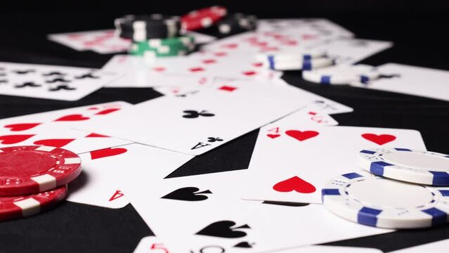 Dolly of playing cards gambling on table 1