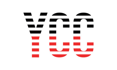 YCC three initial letter iconic line negative space minimal logo design vector template. monogram, abstract, wordmark, business, typography, minimalist, brand, company, flat, modern, unique, simple