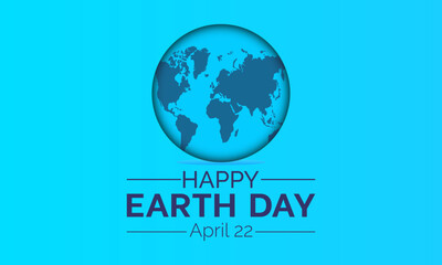 Earth Day Celebrated every year of April 22, Vector banner, flyer, poster and social medial template design.