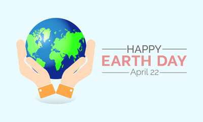 Earth Day Celebrated every year of April 22, Vector banner, flyer, poster and social medial template design.