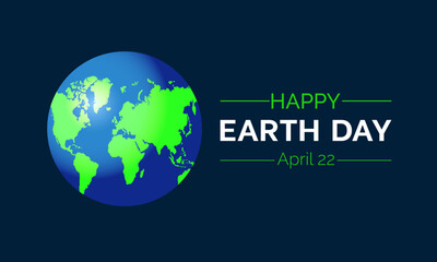 Earth Day Celebrated every year of April 22, Vector banner, flyer, poster and social medial template design.