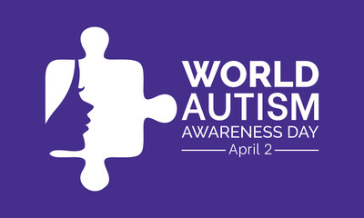 National Autism Awareness Month Observed every year of April, Vector banner, flyer, poster and social medial template design.
