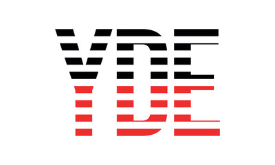 YDE three initial letter iconic line negative space minimal logo design vector template. monogram, abstract, wordmark, business, typography, minimalist, brand, company, flat, modern, unique, simple