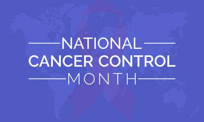 National Cancer Control Month Observed every year of April, Vector banner, flyer, poster and social medial template design.