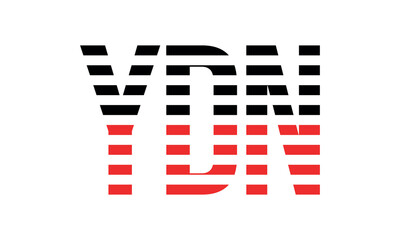 YDN three initial letter iconic line negative space minimal logo design vector template. monogram, abstract, wordmark, business, typography, minimalist, brand, company, flat, modern, unique, simple