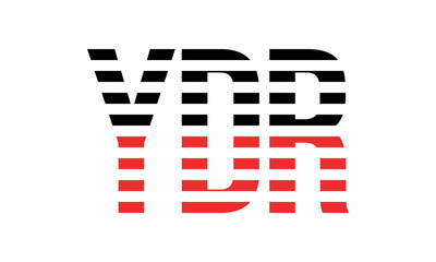 YDR three initial letter iconic line negative space minimal logo design vector template. monogram, abstract, wordmark, business, typography, minimalist, brand, company, flat, modern, unique, simple