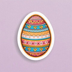 easter card with egg sticker