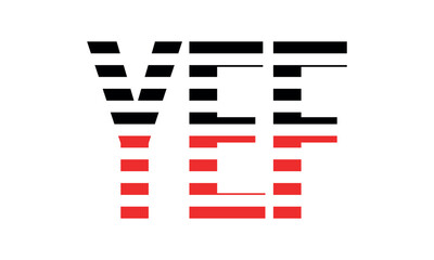 YEF three initial letter iconic line negative space minimal logo design vector template. monogram, abstract, wordmark, business, typography, minimalist, brand, company, flat, modern, unique, simple