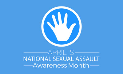 National Sexual Assault Awareness Month Observed every year of April, Vector banner, flyer, poster and social medial template design.