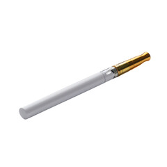 Naklejka premium Modern white disposable electronic cigarette Isolated on transparent background