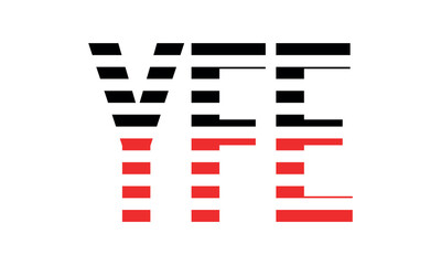 YFE three initial letter iconic line negative space minimal logo design vector template. monogram, abstract, wordmark, business, typography, minimalist, brand, company, flat, modern, unique, simple