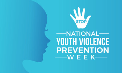 National Youth Violence Prevention Week Observed every year of April 22 to April 26, Vector banner, flyer, poster and social medial template design.