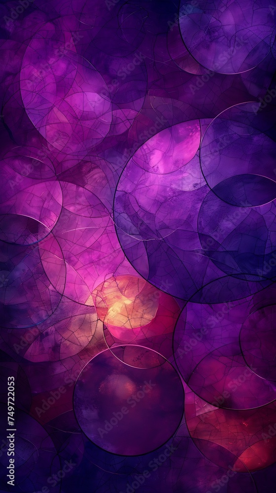 Poster Generative AI : purple pattern Geometry marble stone texture