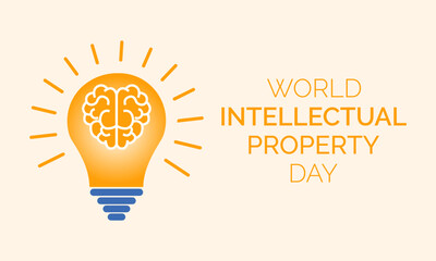 World Intellectual Property Day Observed every year of April 26, Vector banner, flyer, poster and social medial template design.