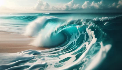 Foto op Canvas Ocean waves. Nature background. © Shamim Akhtar