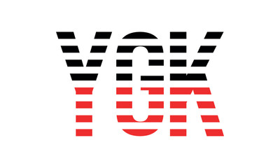 YGK three initial letter iconic line negative space minimal logo design vector template. monogram, abstract, wordmark, business, typography, minimalist, brand, company, flat, modern, unique, simple