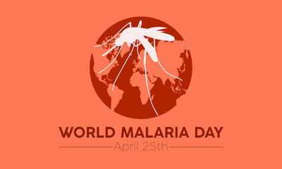 World Malaria Day Observed every year of April 25, Vector banner, flyer, poster and social medial template design.
