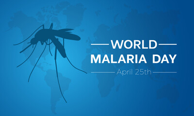 World Malaria Day Observed every year of April 25, Vector banner, flyer, poster and social medial template design.