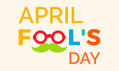 April Fool's Day Celebrated every year of April 1st, Vector banner, flyer, poster and social medial template design.