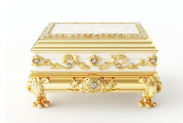 luxurious holy box isolated on white background. Generative Ai.