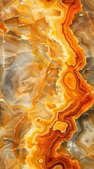 Generative AI : onyx yellow, camel, orange color slate, marble stone texture