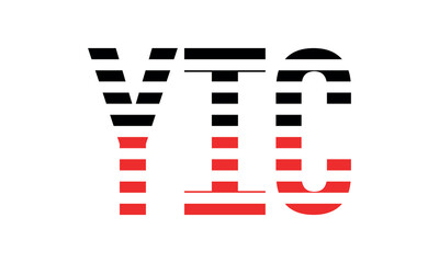 YIC three initial letter iconic line negative space minimal logo design vector template. monogram, abstract, wordmark, business, typography, minimalist, brand, company, flat, modern, unique, simple