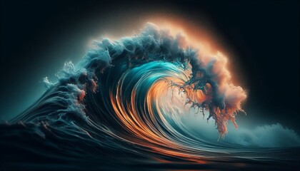 Ocean waves. Nature background. - obrazy, fototapety, plakaty