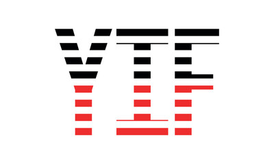 YIF three initial letter iconic line negative space minimal logo design vector template. monogram, abstract, wordmark, business, typography, minimalist, brand, company, flat, modern, unique, simple
