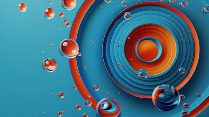 Circle water drops and circle bubbles For marketing and advertising companies.