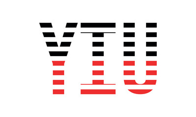 YIU three initial letter iconic line negative space minimal logo design vector template. monogram, abstract, wordmark, business, typography, minimalist, brand, company, flat, modern, unique, simple