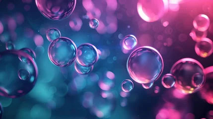 Foto op Plexiglas Circle water drops and circle bubbles For marketing and advertising companies. © B.Panudda